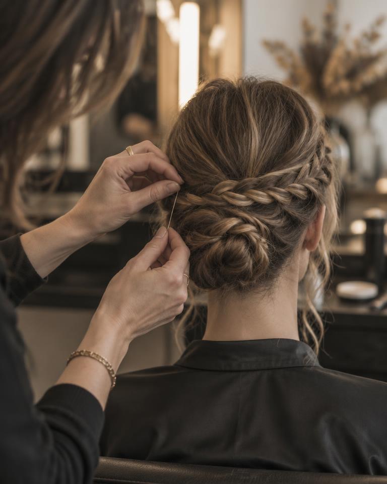 Hairstyling technique in practice