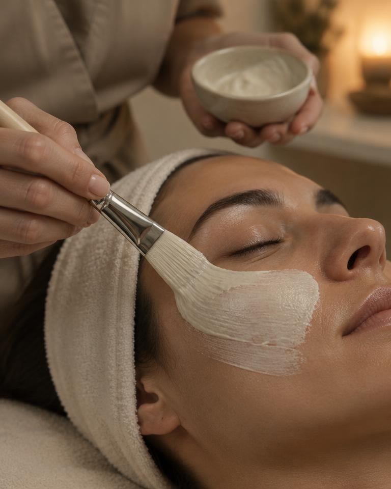 Skincare technique in practice